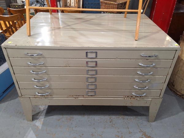 Lot 144 - STEEL PLAN DRAWERS