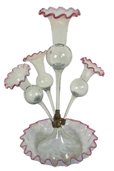 Lot 132 - VICTORIAN THISTLE EPERGNE