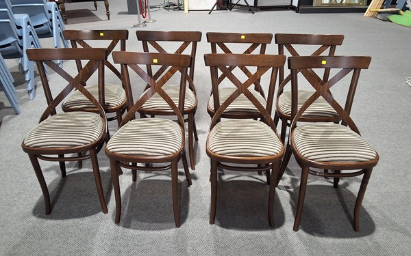 Lot 128 - EIGHT DINING CHAIRS