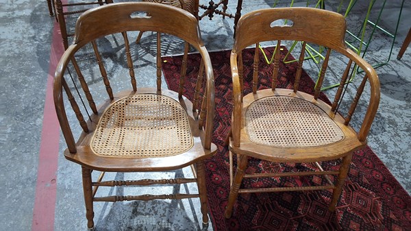 Lot 70 - TWO CAPTAIN CHAIRS
