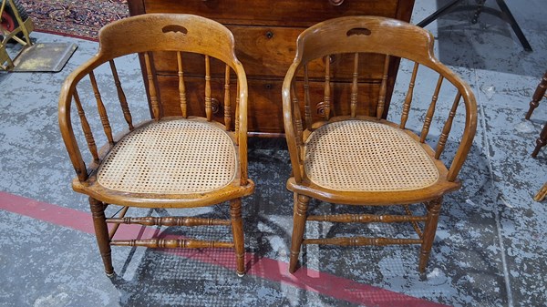 Lot 117 - TWO CAPTAIN CHAIRS