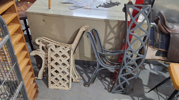 Lot 164 - GARDEN BENCH ENDS