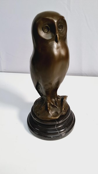 Lot 1305 - BRONZE OWL STUDY