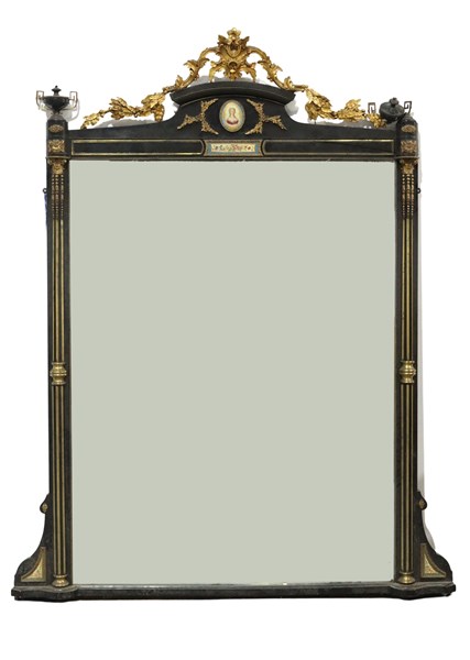 Lot 136 - OVERMANTEL MIRROR