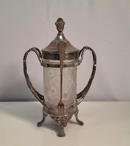 Lot 1363 - SILVER PLATE PICKLE CASTOR