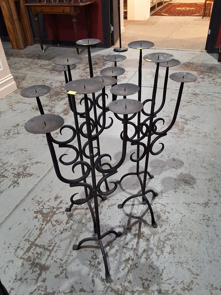 Lot 85 - SCROLL CANDELABRAS