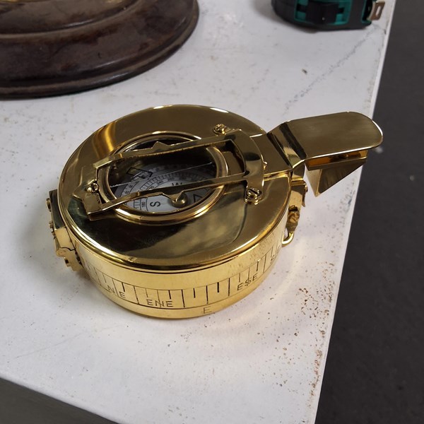 Lot 1331 - BRASS COMPASS