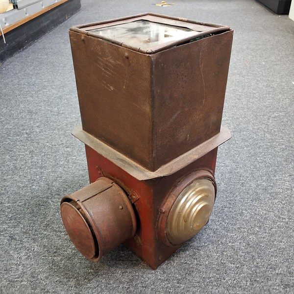 Lot 1343 - VINTAGE RAIL LAMP