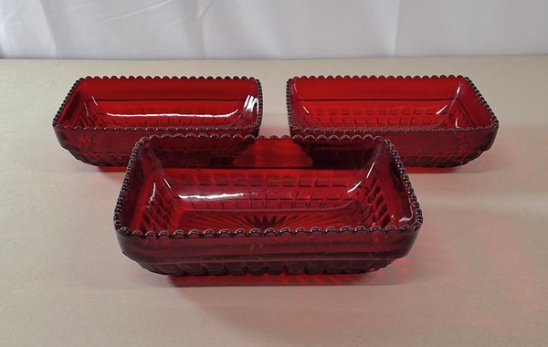 Lot 1229 - RUBY GLASS DISHES