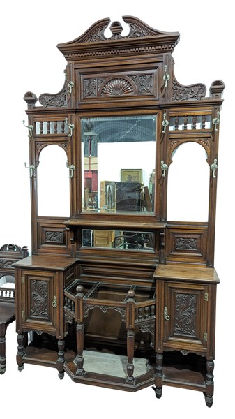 Lot 6 - HALL STAND AND CHAIRS