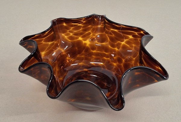 Lot 1344 - TORTOISESHELL GLASS VASE