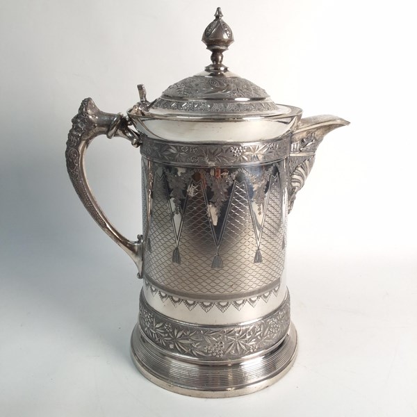 Lot 1174 - SILVERPLATE WATER JUG