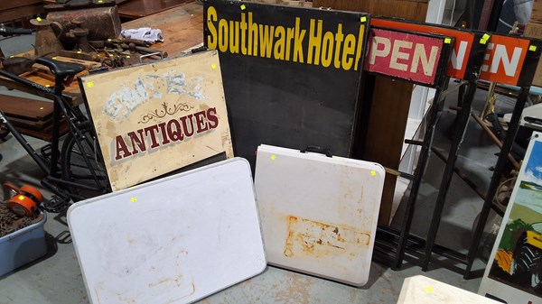 Lot 274 - SANDWICH BOARD SIGNS & TABLES