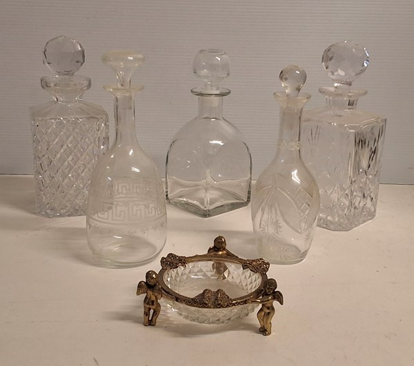 Lot 1455 - DECANTERS AND ASHTRAY