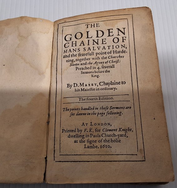 Lot 1165 - THE GOLDEN CHAINE OF MANS SALVATION