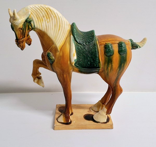 Lot 1286 - CHINESE POTTERY HORSE