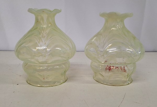 Lot 1294 - OPALINE GLASS LAMPSHADES