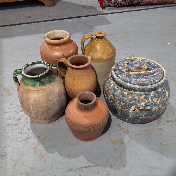 Lot 244 - EARTHENWARE POTS