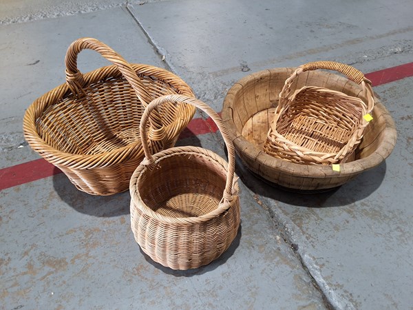 Lot 334 - CANE BASKETS