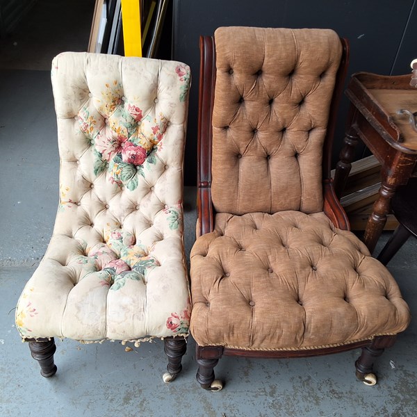 Lot 145 - VICTORIAN NURSING CHAIRS