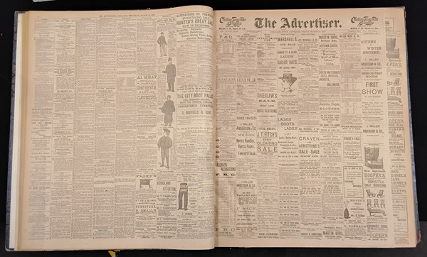 Lot 1184 - THE SA ADVERTISER 1898.