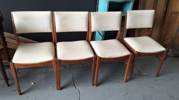 Lot 199 - FOUR TH BROWN DINING CHAIRS