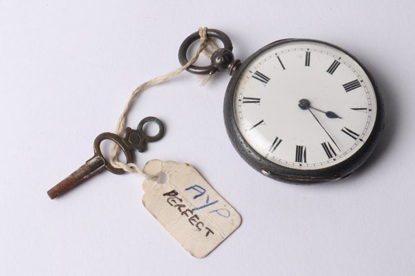 Lot 1034 - SILVER FOB WATCH