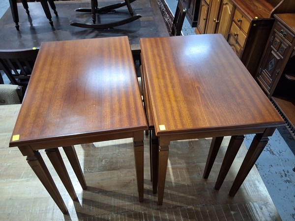 Lot 23 - TWO SETS OF SIDE TABLES