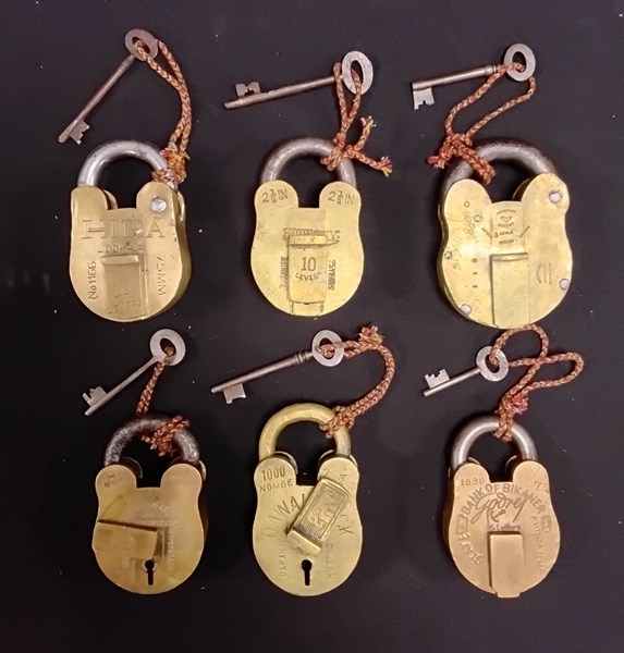 Lot 1197 - SIX PADLOCKS