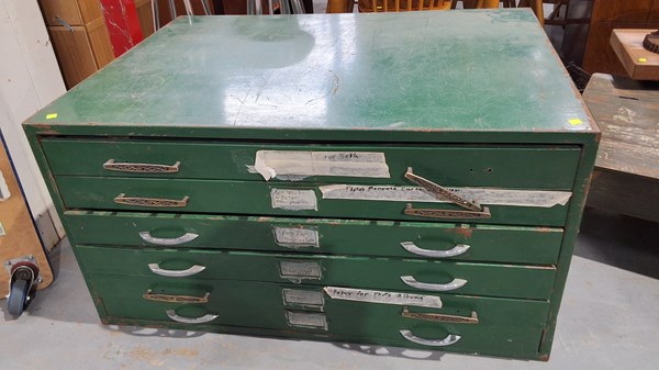 Lot 274 - STEEL MAP DRAWERS