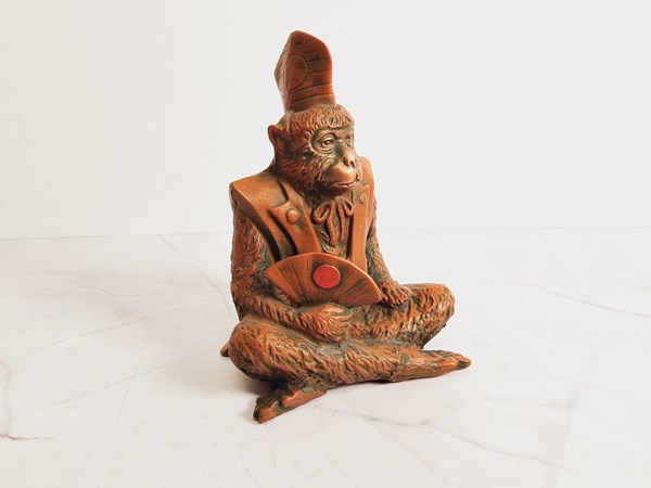 Lot 1288 - PAINTED MONKEY FIGURE