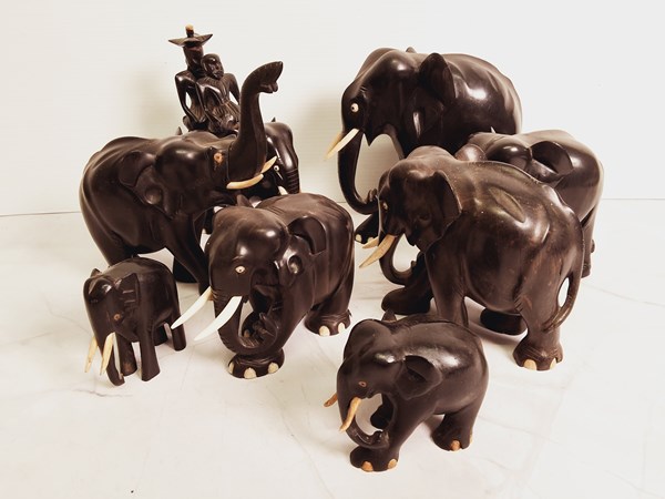 Lot 1379 - HERD OF ELEPHANTS