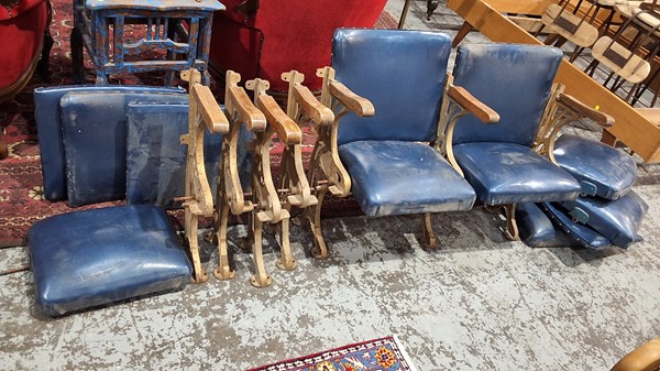 Lot 192 - ROW OF THEATRE SEATS