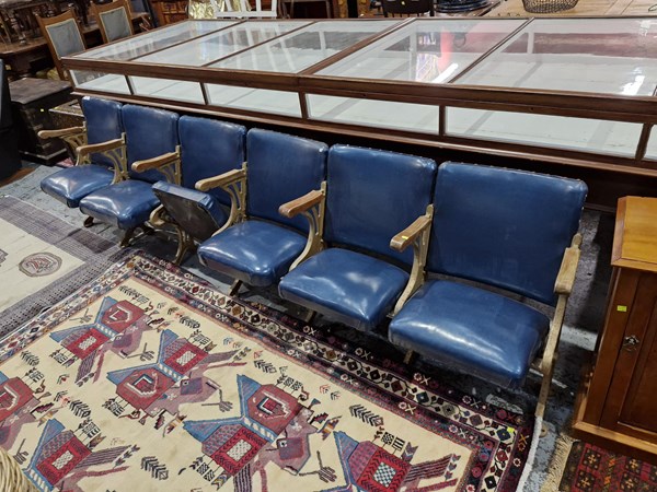 Lot 107 - ROW OF SIX THEATRE SEATS