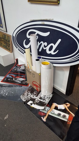 Lot 1435 - POSTERS & FORD SIGN