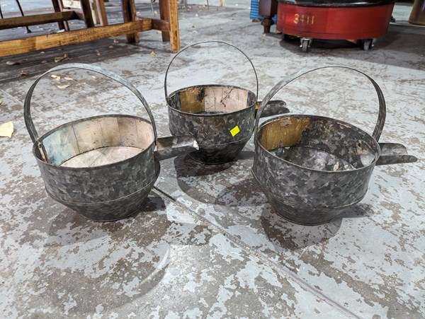 Lot 62 - THREE WATERING CANS