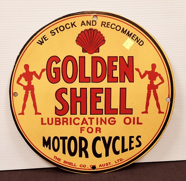 Lot 1255 - ENAMEL SHELL SIGN