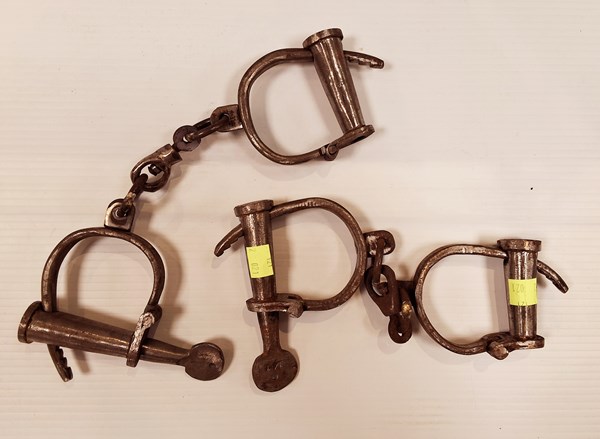 Lot 1165 - TWO SETS OF HANDCUFFS