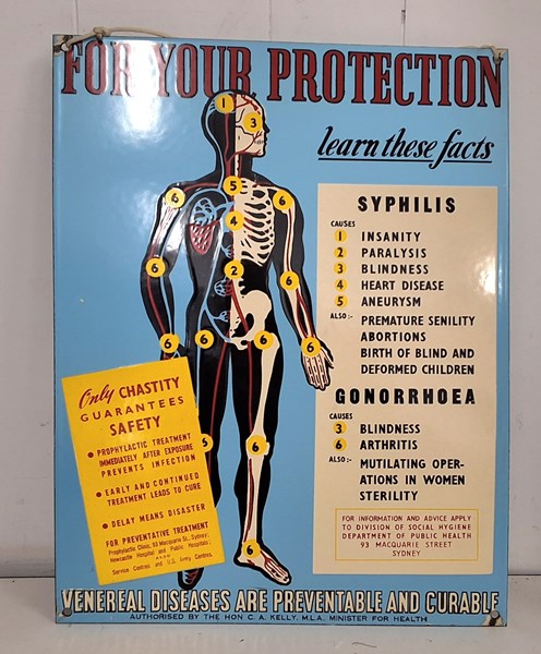 Lot 1284 - MEDICAL WARNING SIGN