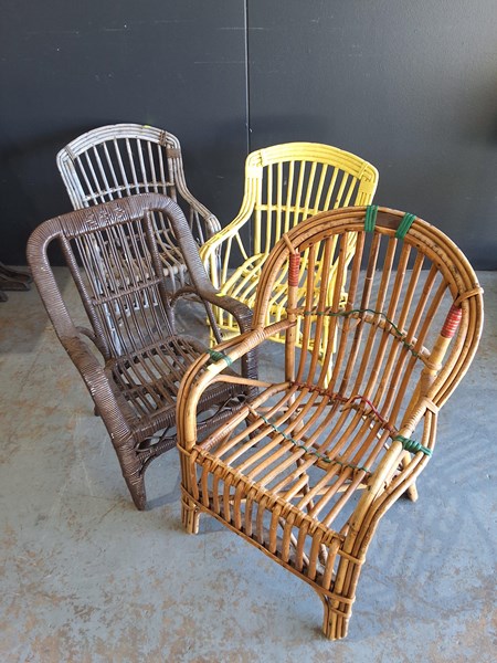 Lot 295 - CANE CHILDRENS CHAIRS