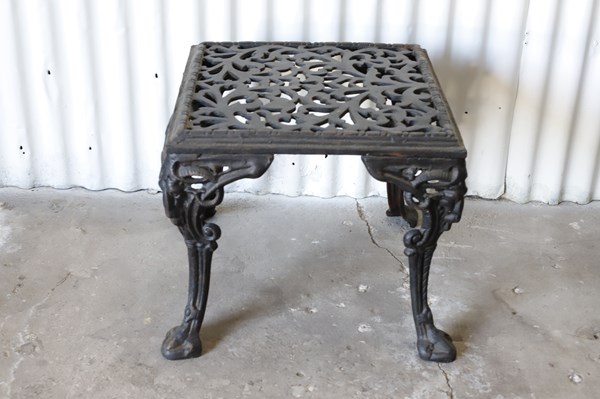 Lot 47 - CAST IRON SIDE TABLE
