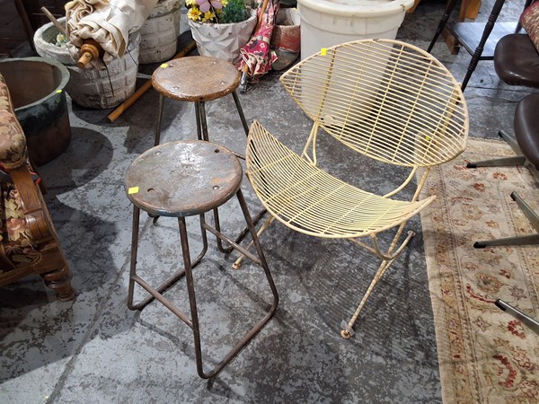 Lot 368 - STOOLS AND CHAIR