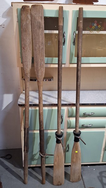 Lot 261 - WOODEN OARS