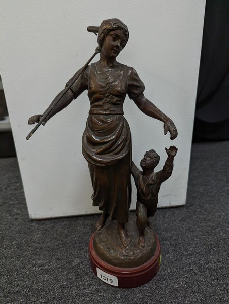 Lot 1319 - SPELTER FIGURE