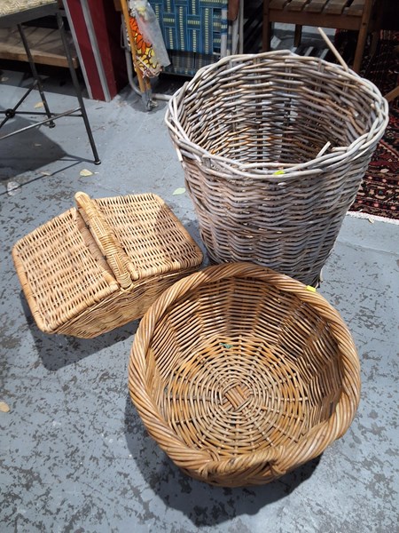 Lot 390 - CANE BASKETS