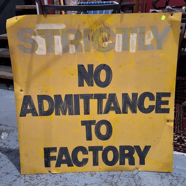 Lot 365 - FACTORY SIGN