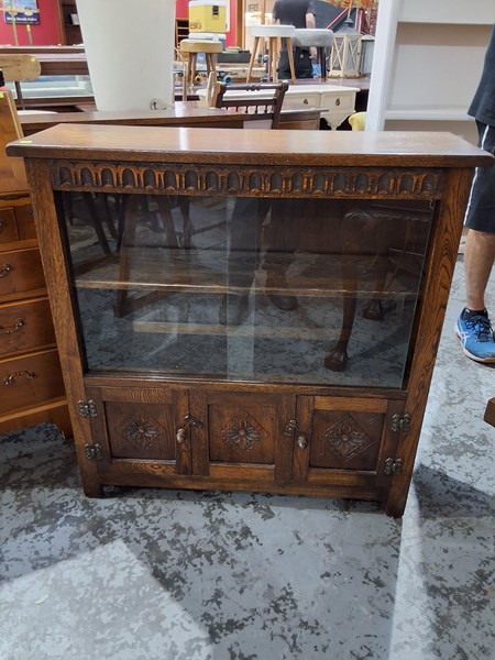 Lot 203 - OAK BOOKCASE