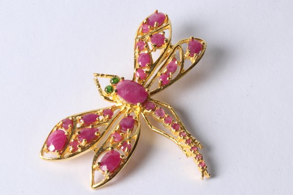 Lot 1042 - DRAGONFLY PENDANT/BROOCH