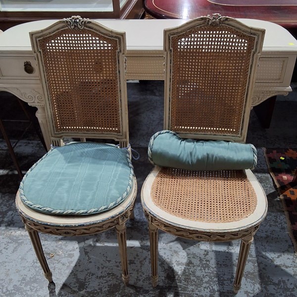 Lot 176 - PAIR OF PARLOUR CHAIRS