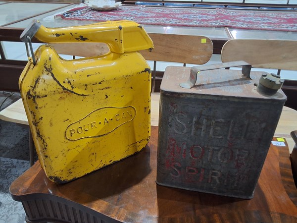 Lot 161 - SHELL FUEL CAN AND FUEL TIN